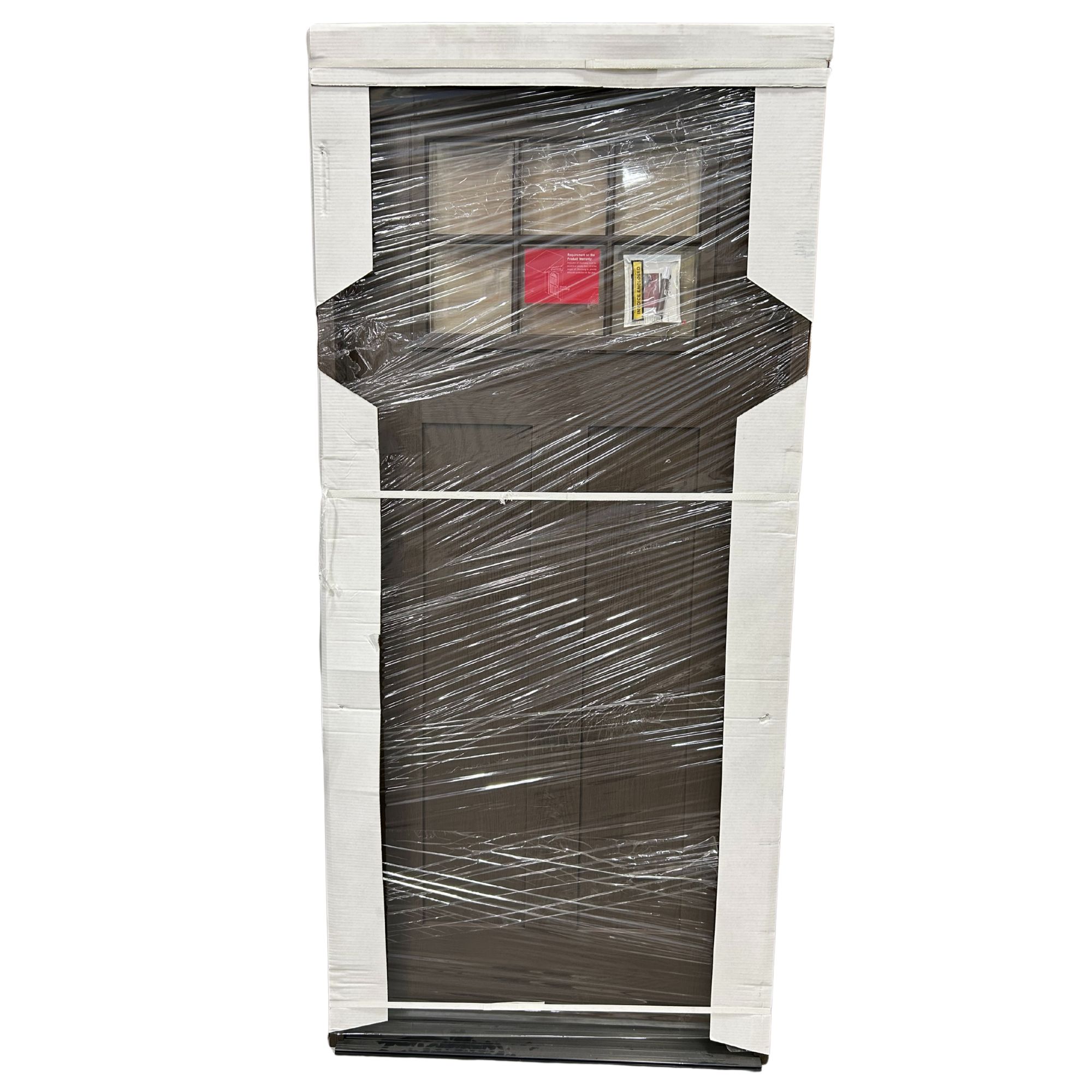 Door Unit 3' RH Fiberglass Craftsman 6lite Dark Walnut